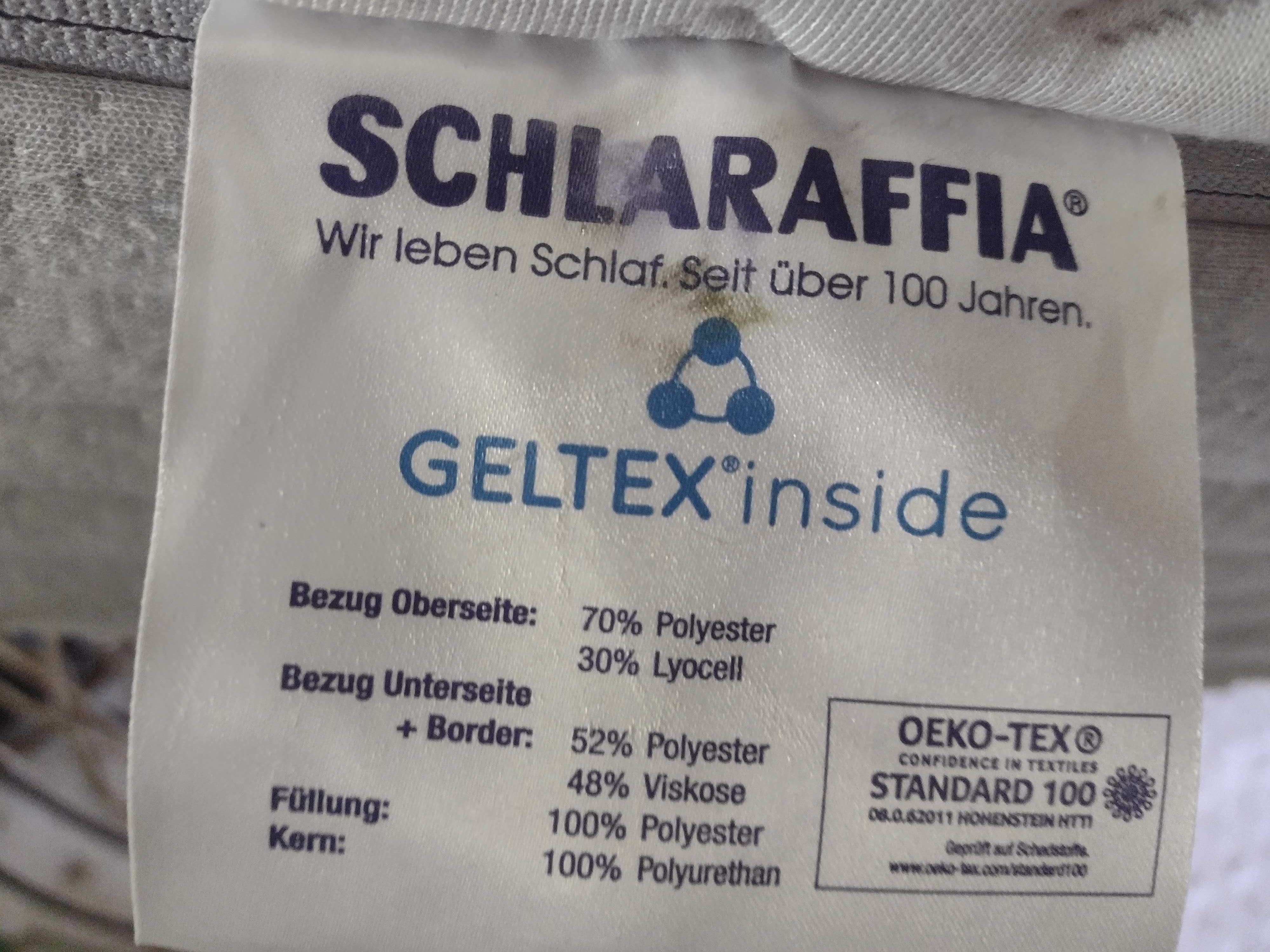 Materac 90x200cm Schlaraffia GELTEX INSIDE