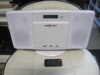 Radio FM mini wieża stereo CD USB Bluetooth OneConcept V-13 BT białe