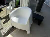 Conjunto 4 Cadeirao Jardim Lounge Relax NARA Branco