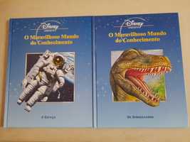 2 livros da coleção da Disney-o Maravilhoso Mundo do Conhecimento o