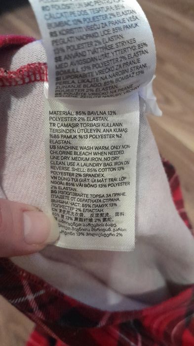 Sukienka świąteczna  w kratę H&M 120/128 6-7 lat