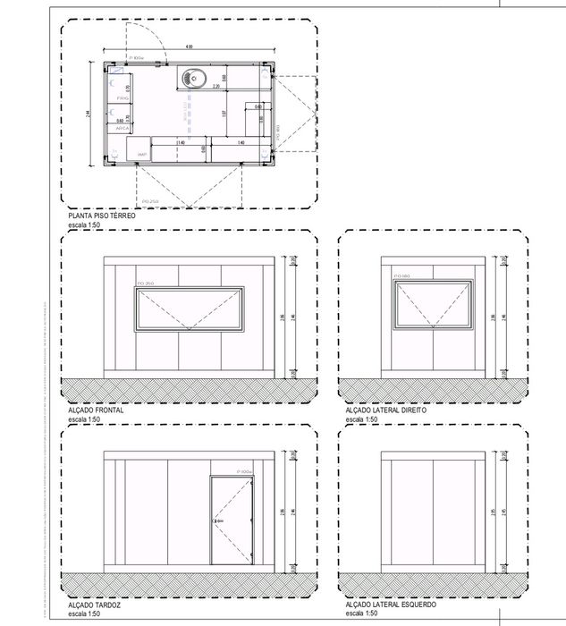 Contentor de 4m x 2,20m cozinha/street food,