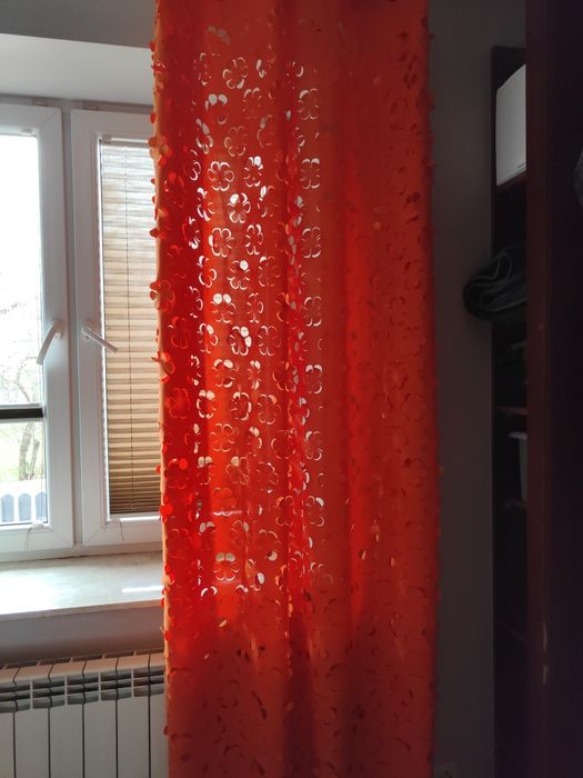 Piękne 2  pomarańczowe zasłony