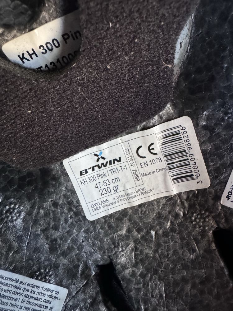 Kask rowerowy Decathlon Btwen różowy rozmiar s