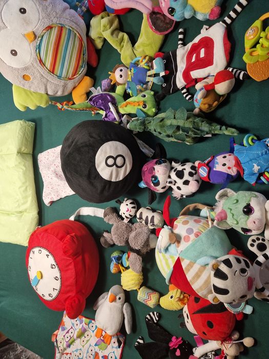 Pluszaki, zabawki, nici, przytulanki, gryzaki, maskotki GRATIS kosz