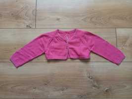 Bolerko sweterek różowe dla dziewczynki rozmiar 74