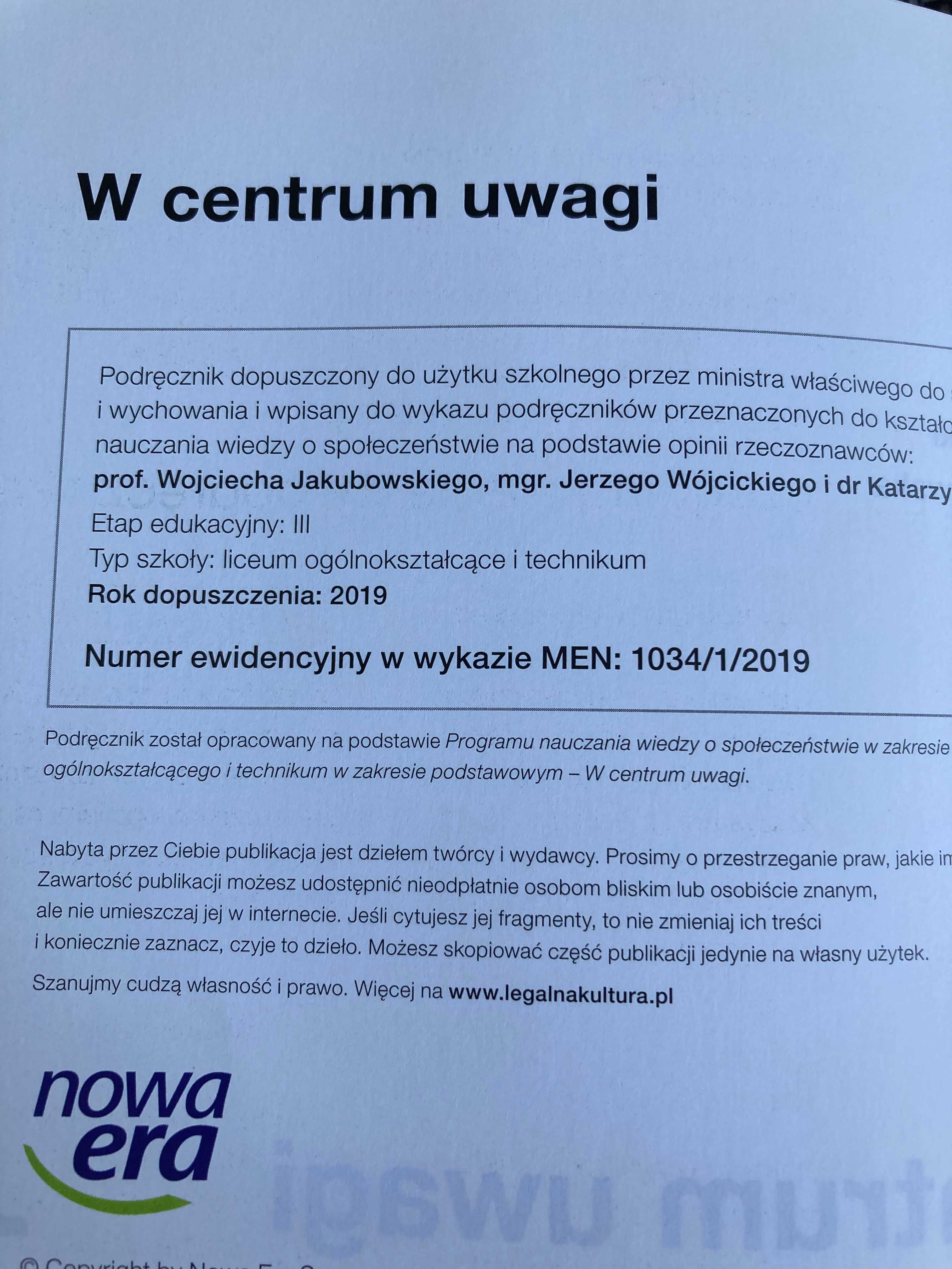 W centrum uwagi 1 - wiedza o społeczeństwie - podręcznik podstawowy.