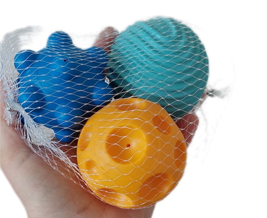 Тактильні сенсорні м'ячики,3шт,тактильные сенсорные мячики технок 8966