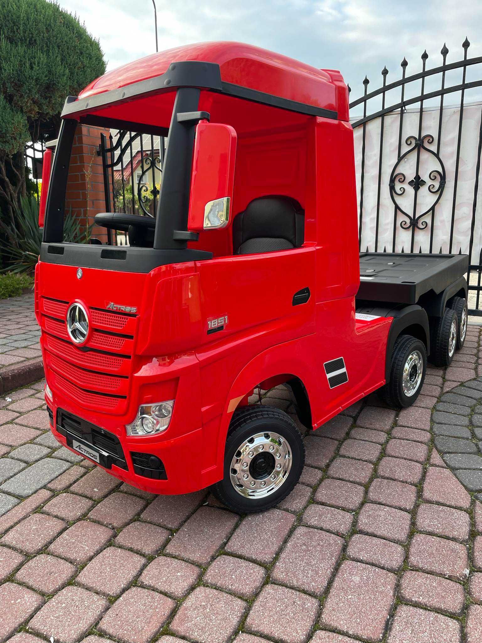 Auto na akumulator TIR Mercedes Naczepa 4x4 Samochód Ciężarówka 8 kół