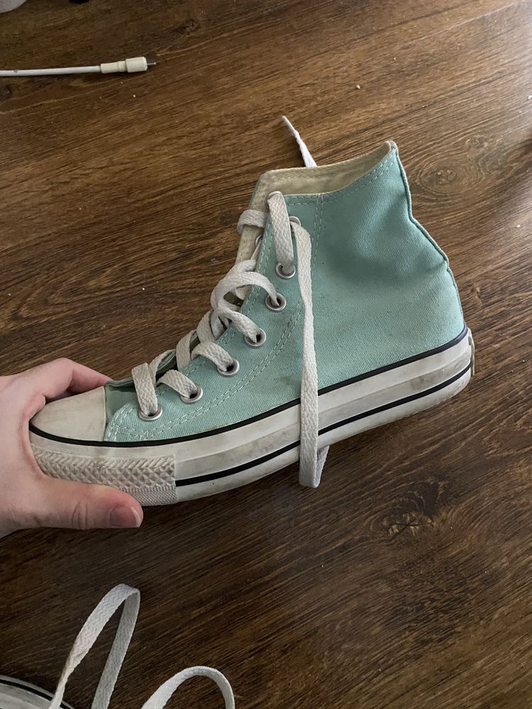 Converse 36 miętowe trampki za kostkę wiosna