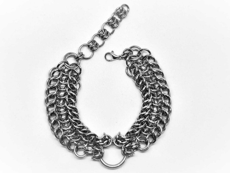 Bransoletka chainmaille ze stali chirurgicznej – ręcznie robiona