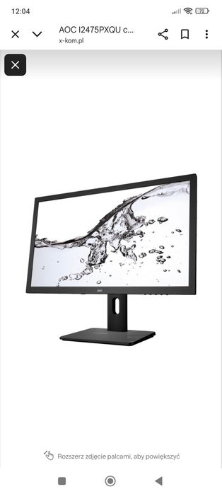 Monitor 24" AOC I2475PXQU czarny