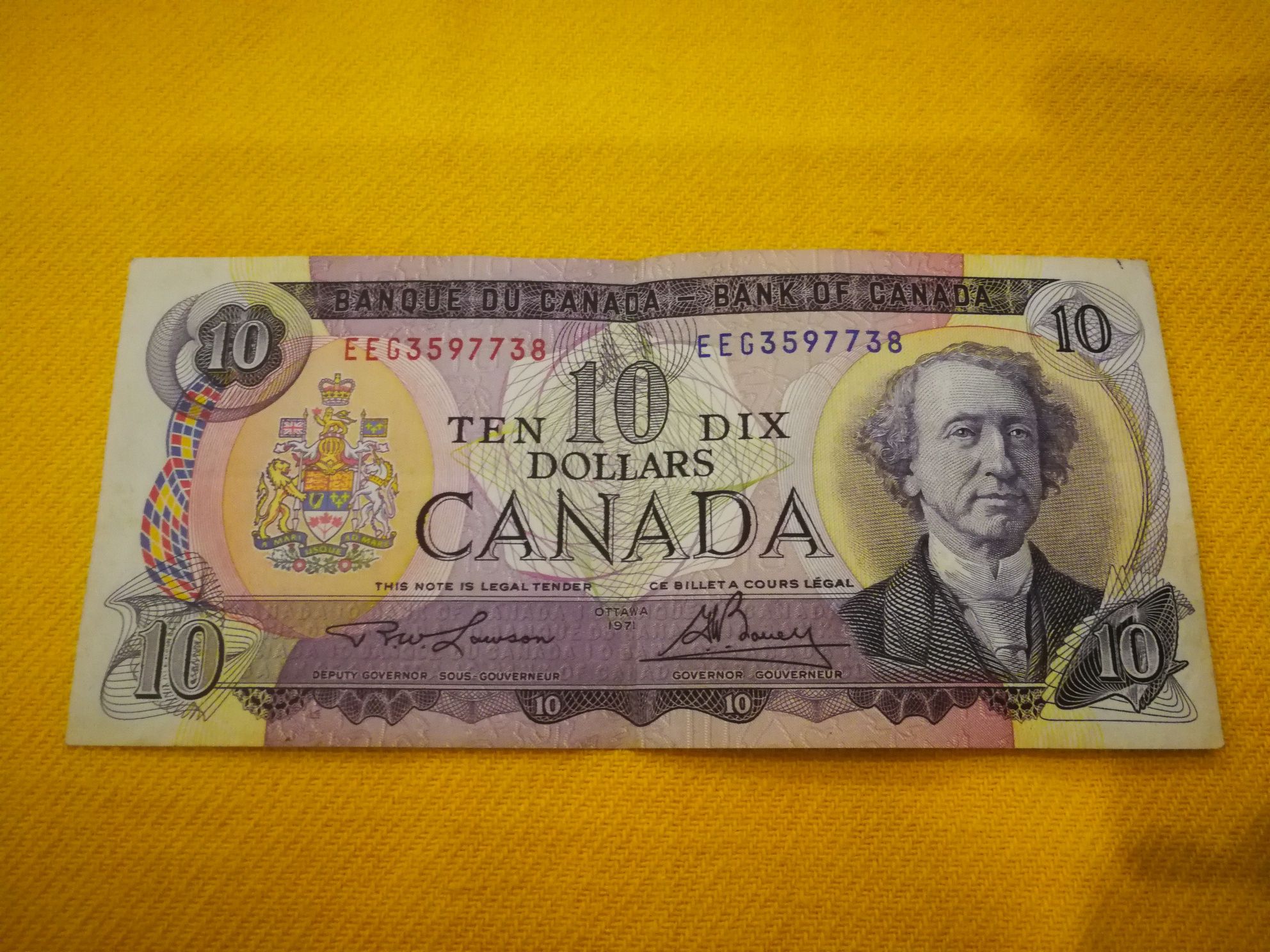 Nota de 10 dollars Canadá