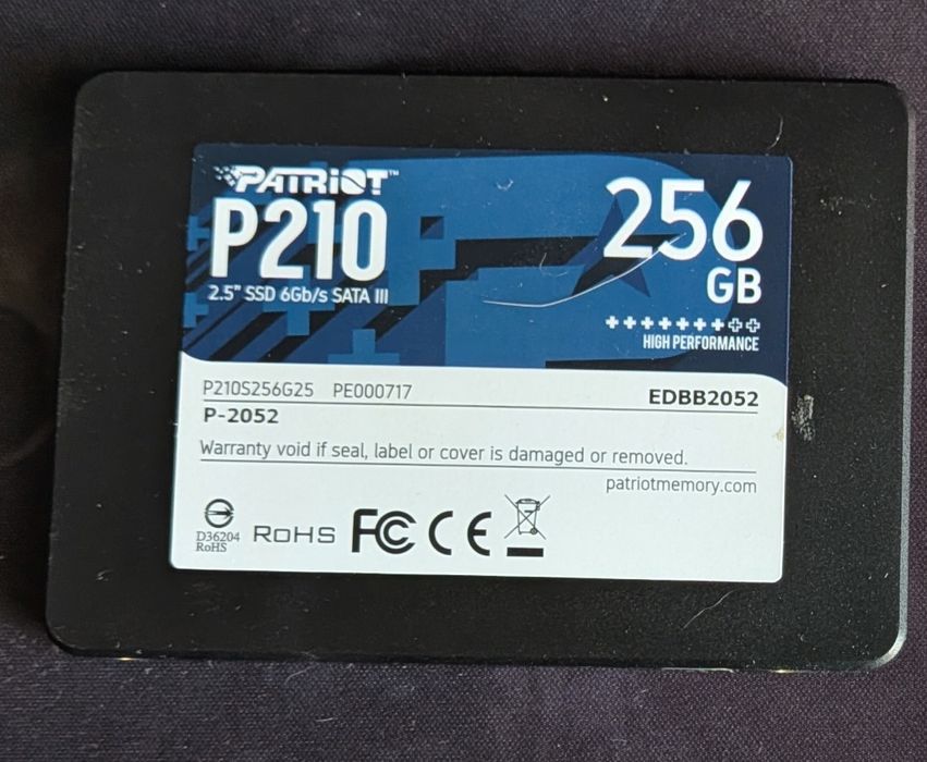 SSD 256gb Patriot P210 2.5" SATA III 6gb/s