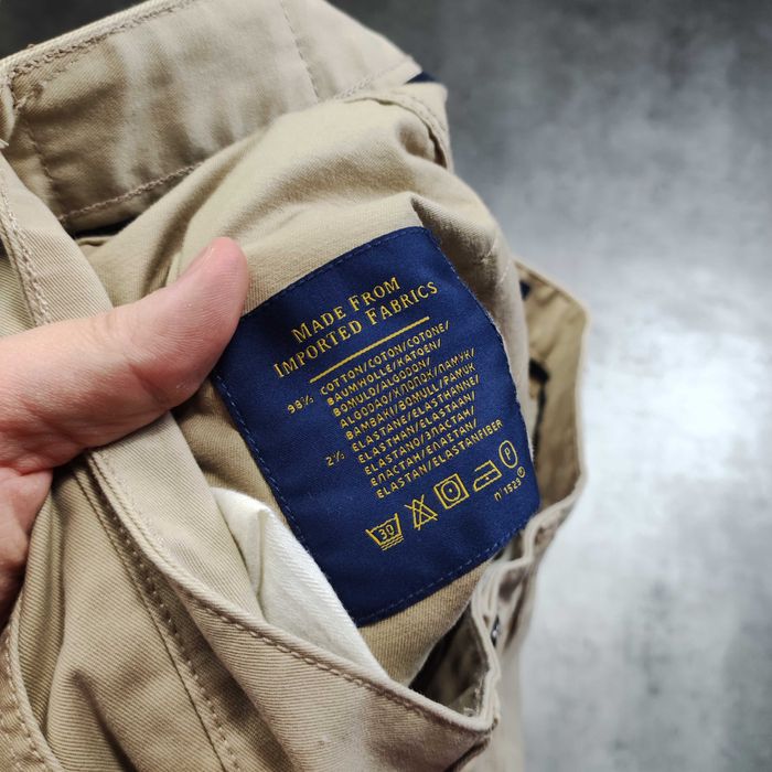 MĘSKIE Spodnie Casual Chino Eleganckie Beżowe Ralph Lauren Polo Logo