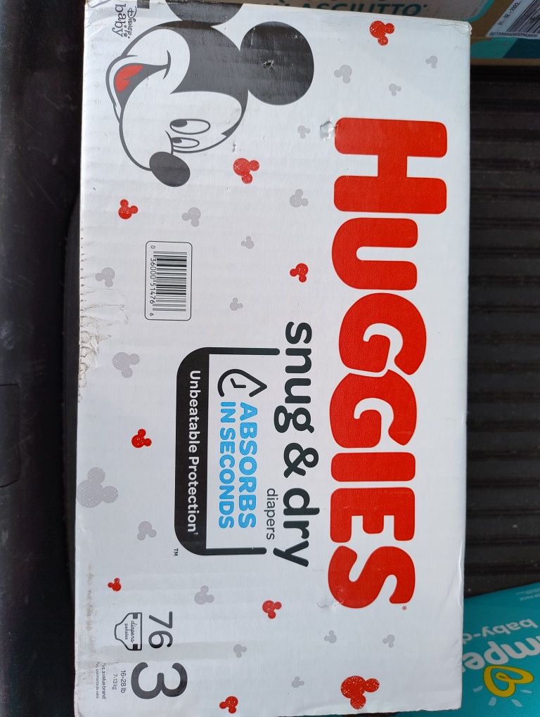 Підгузники Huggiеs 3+, до 13 кг. 76 шт. США.