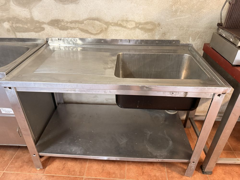 Bancada inox usada .