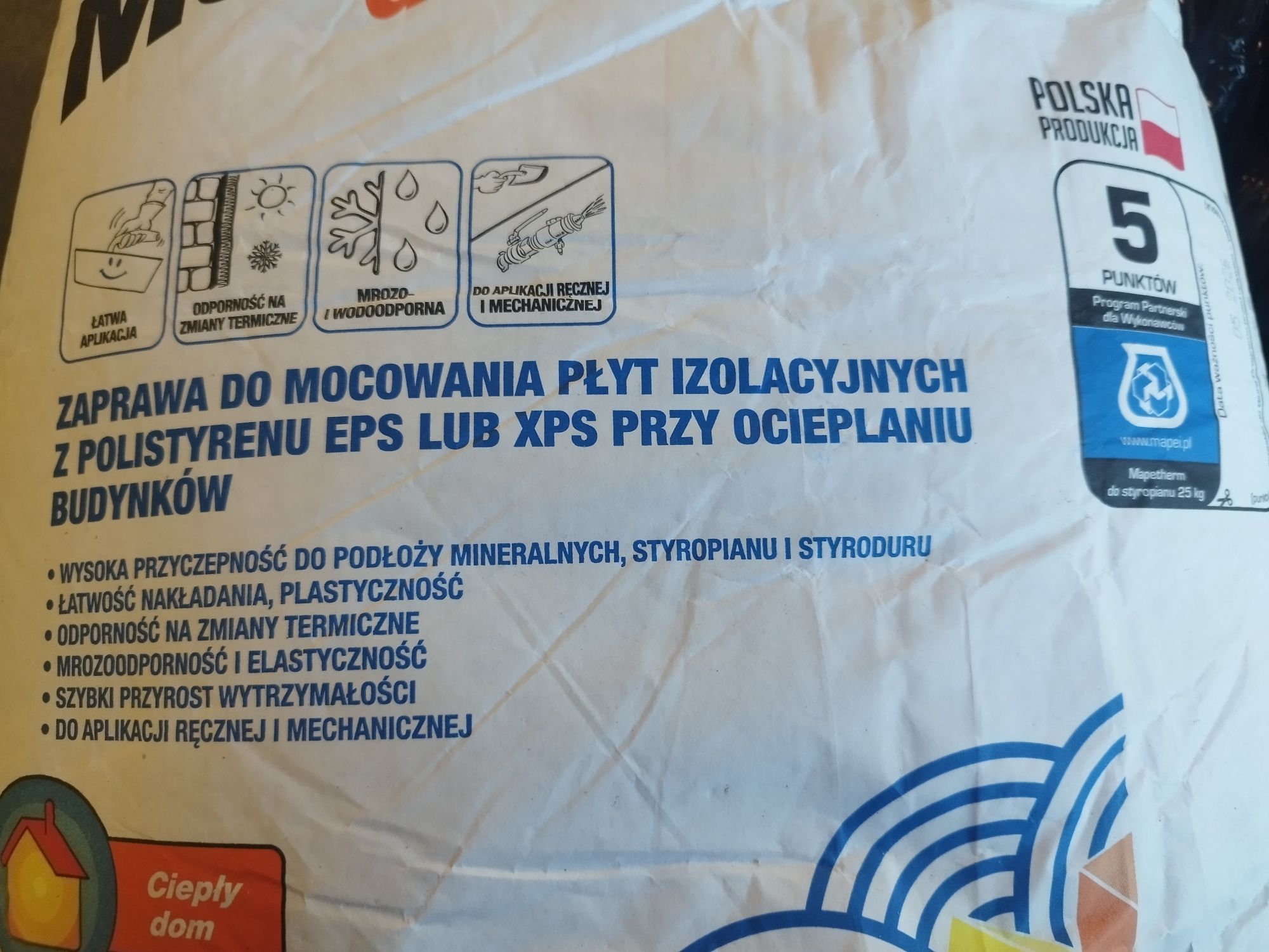 Klej do styropianu Mapei Mapetherm Nowy 25kg