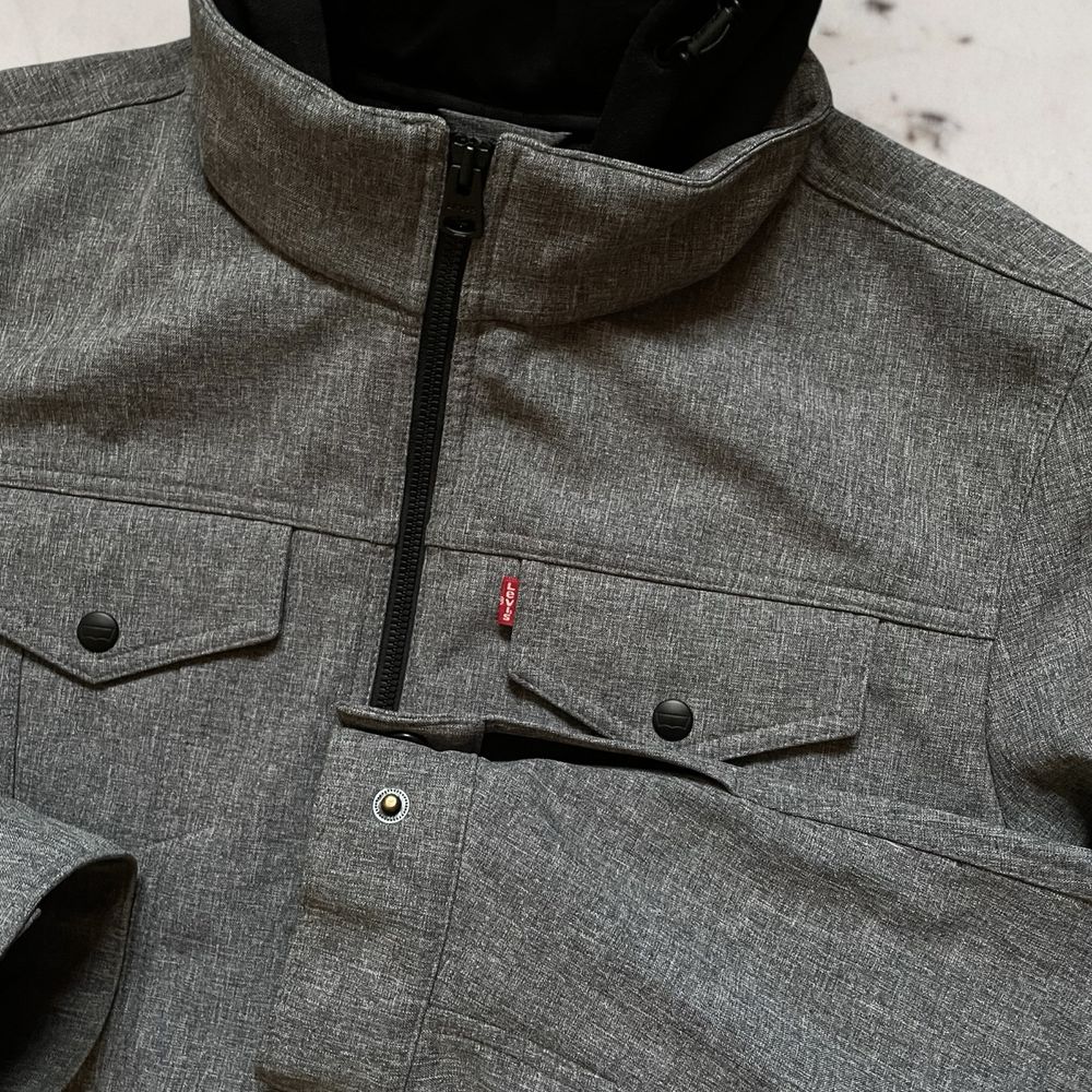 L 48 Levis ветровка вітровка софтшел куртка серая бомбер сіра