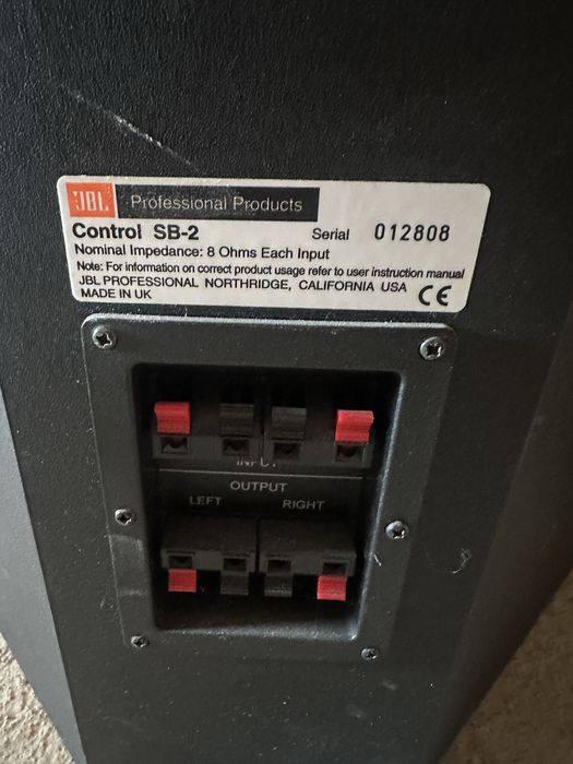 Zawodowa Kolumna Niskotonowa Subwoofer JBL CONTROL SB-2