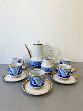 Zestaw starej porcelany PRL zestaw kawowy filiżanki Chodzież
