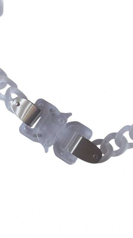 1017 ALYX 9SM chain naszyjnik przezroczysty aktylowy opium swag y2k