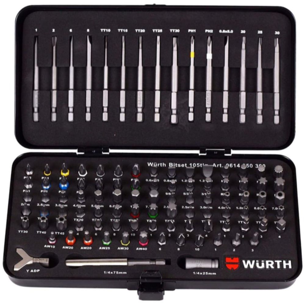 Wurth zestaw bitów 1/4 105 elementów