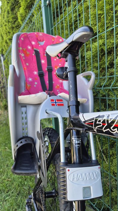 Dziecięcy fotelik rowerowy HAMAX Kiss do 22kg; stan bdb