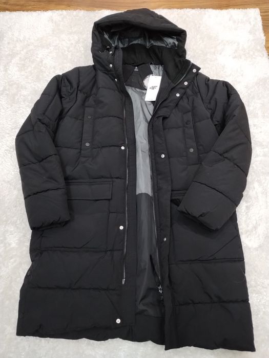 Płaszcz puchowy z wypełnieniem syntetycznym męski 4f rozmiar L