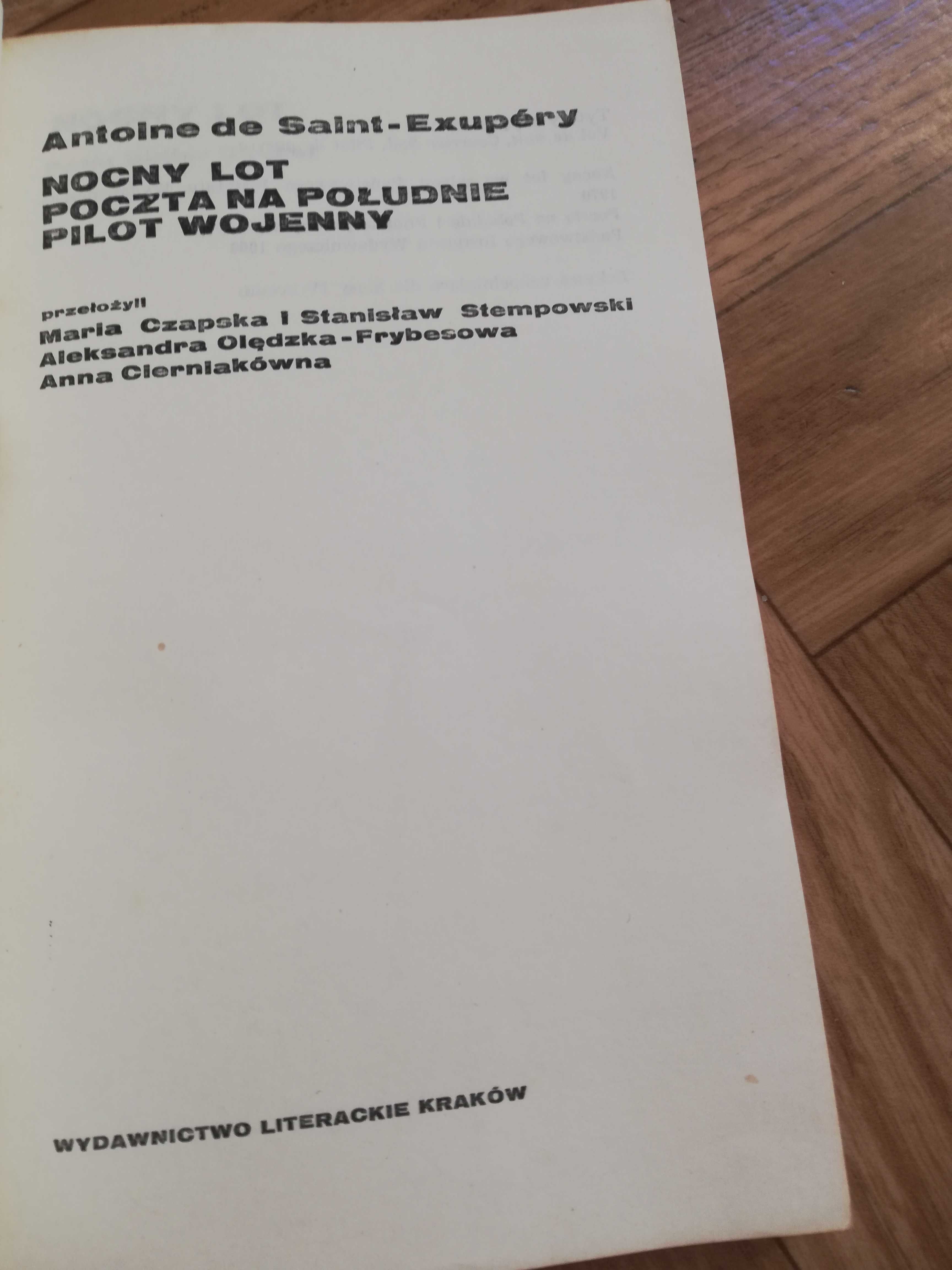 Antoine de Saint-Exupery: Nocny lot