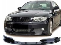 Dokładka Zderzaka Splitter Przód BMW E82 E88 CZARNY POŁYSK / CARBON