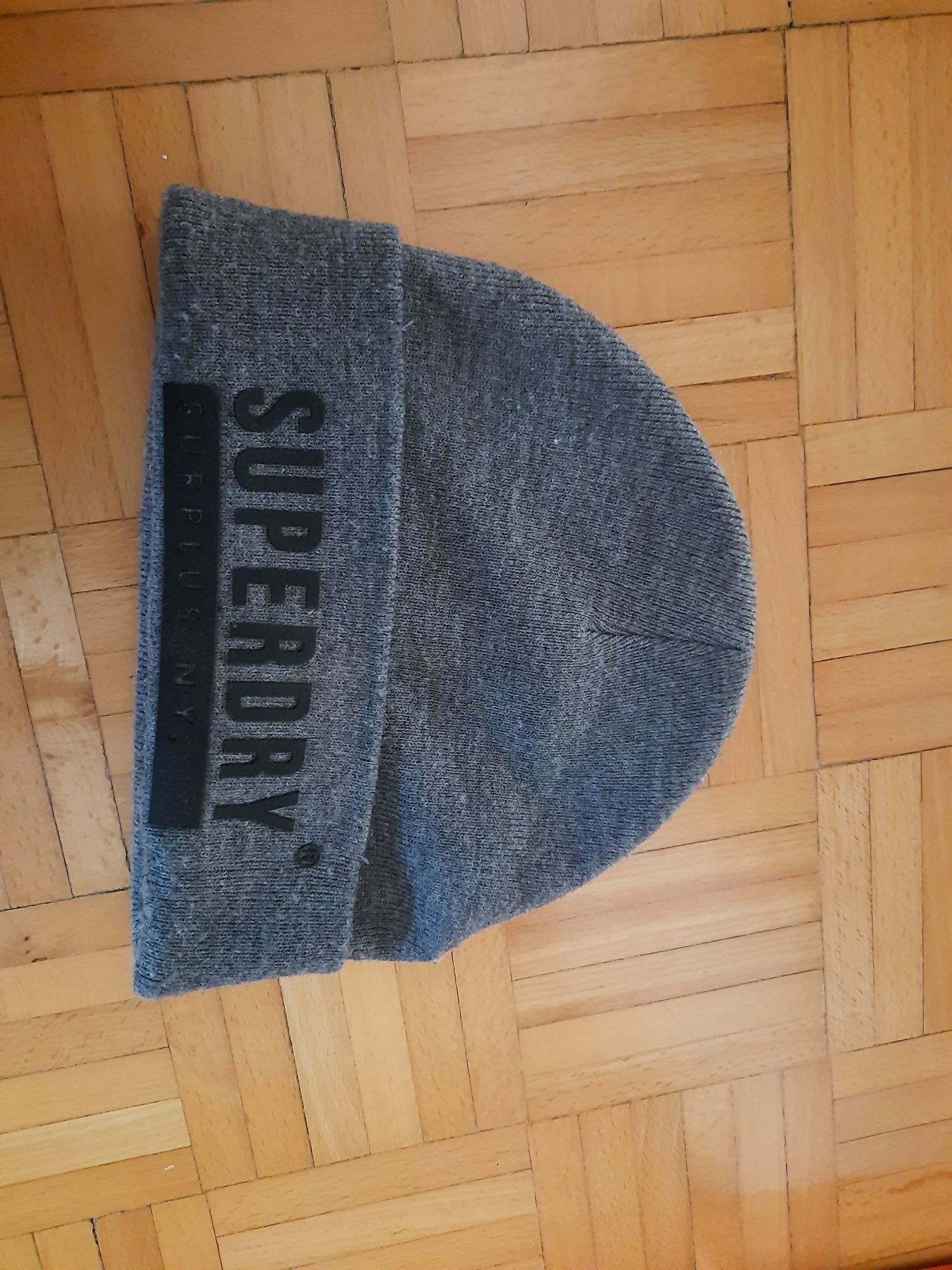 Superdry czapka beanie szara hit