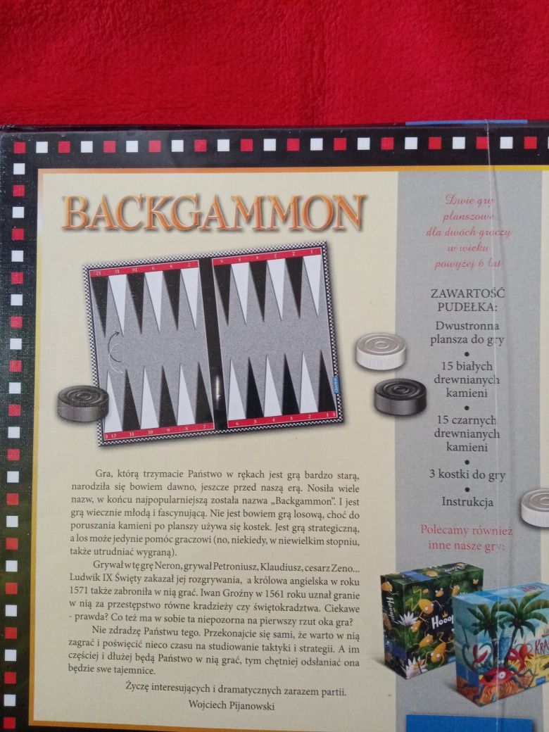 Granna nowa gra WARCABY I BACKGAMMON wersja DELUXE