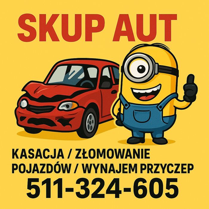 Kasacja Złomowanie pojazdów skup aut szybko i bezproblemowo z dojazdem