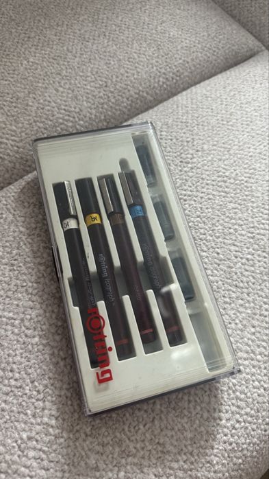 Rotring Isograph zestaw 4 szt. rapitografy 0.25 0.35 0.50 0.70