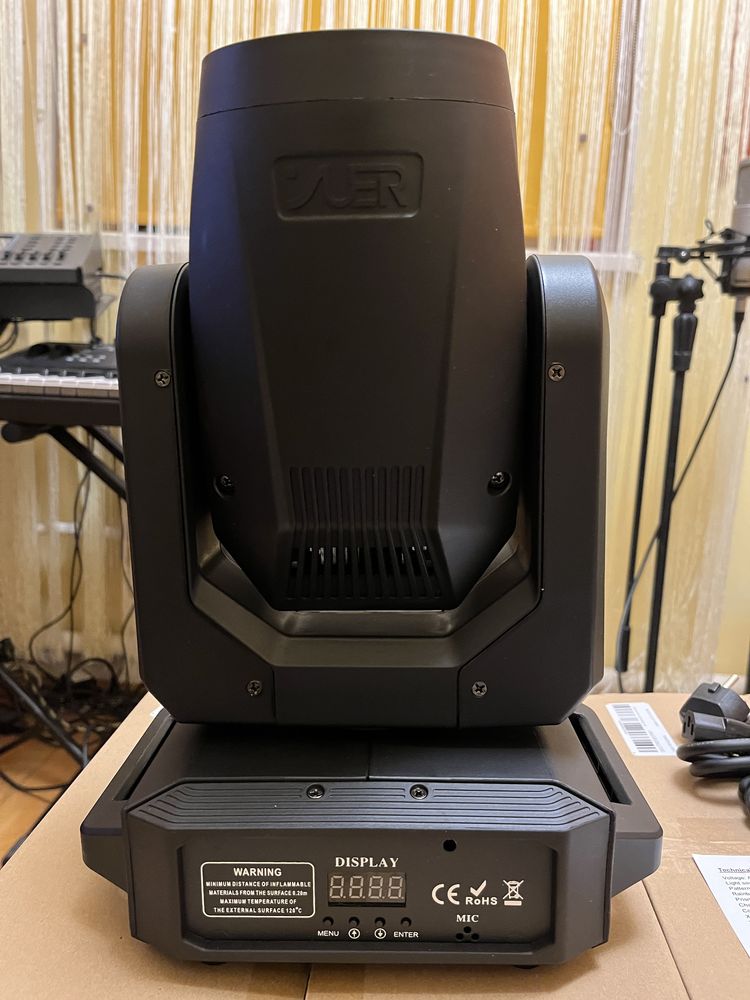 Світломузичний прилад Mini beam 200w , led голова