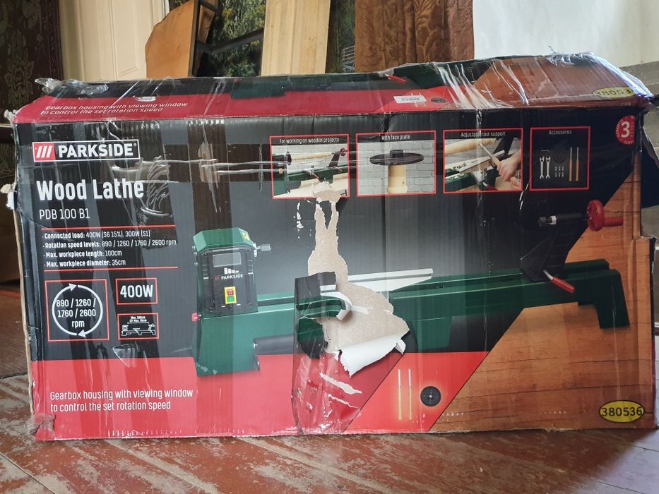 Токарний станок Parkside wood lathe PDB 100B1