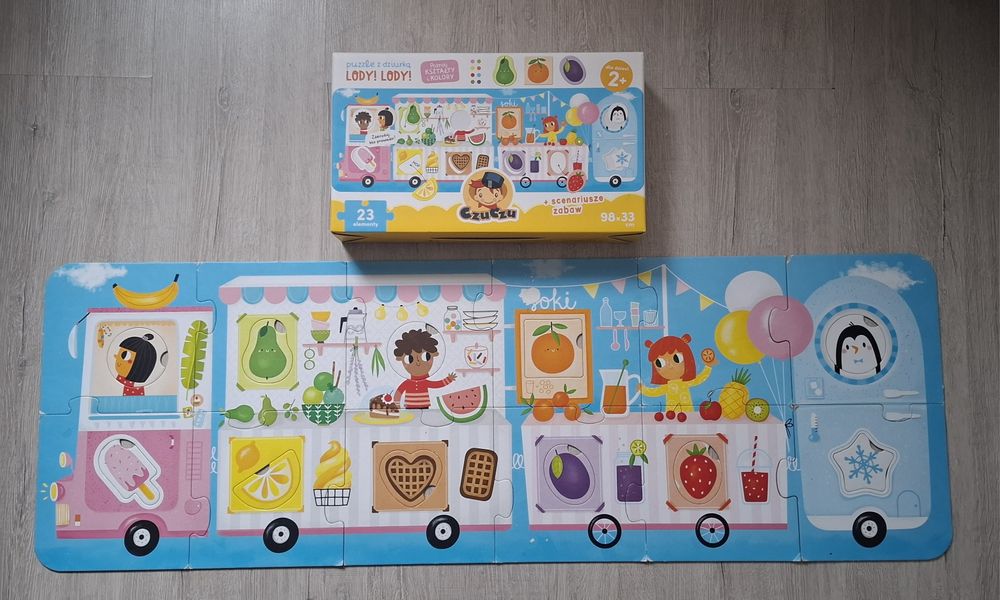 puzzle z dziurką czu czu lody