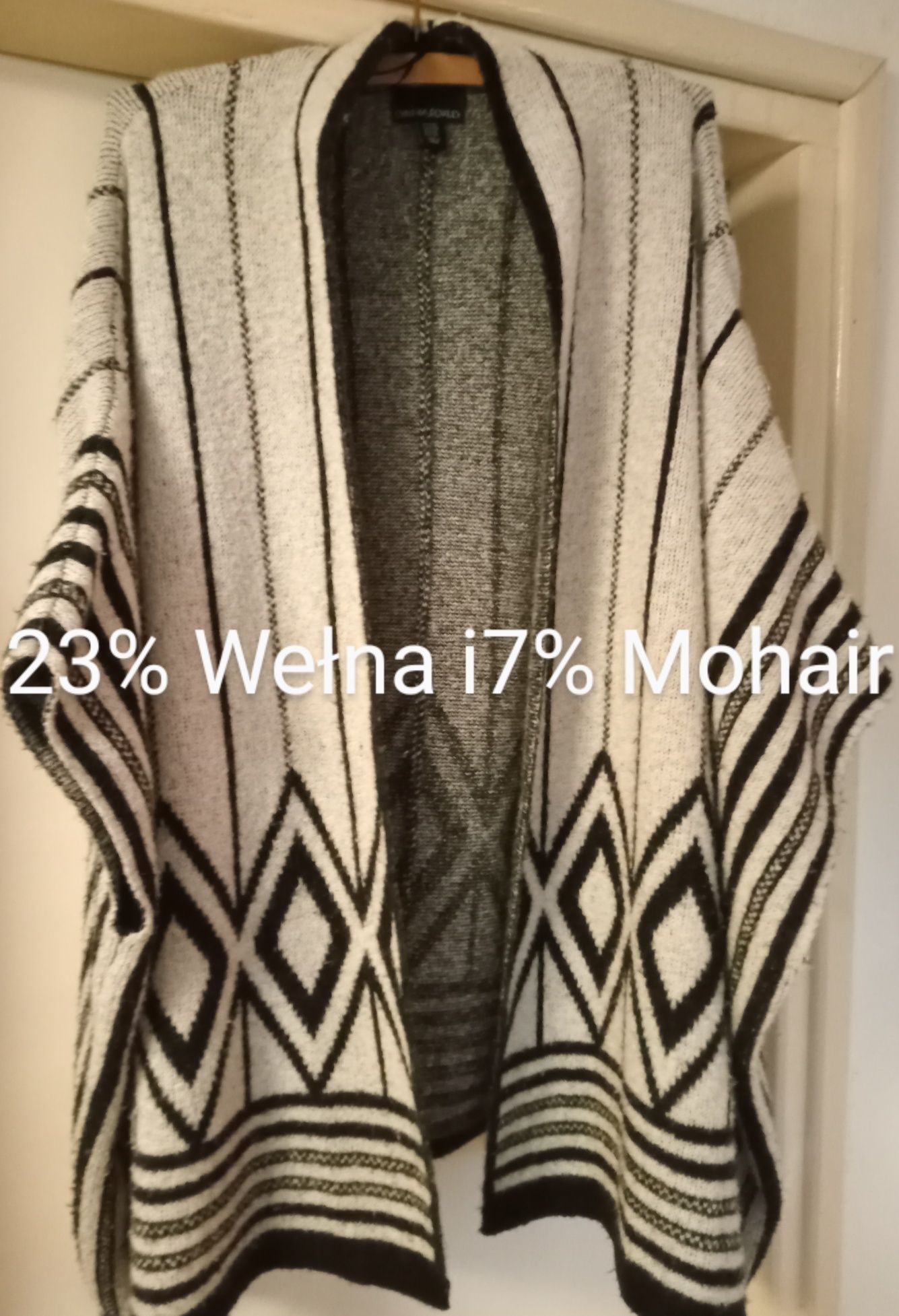 Ponczo z wełną L/Xl