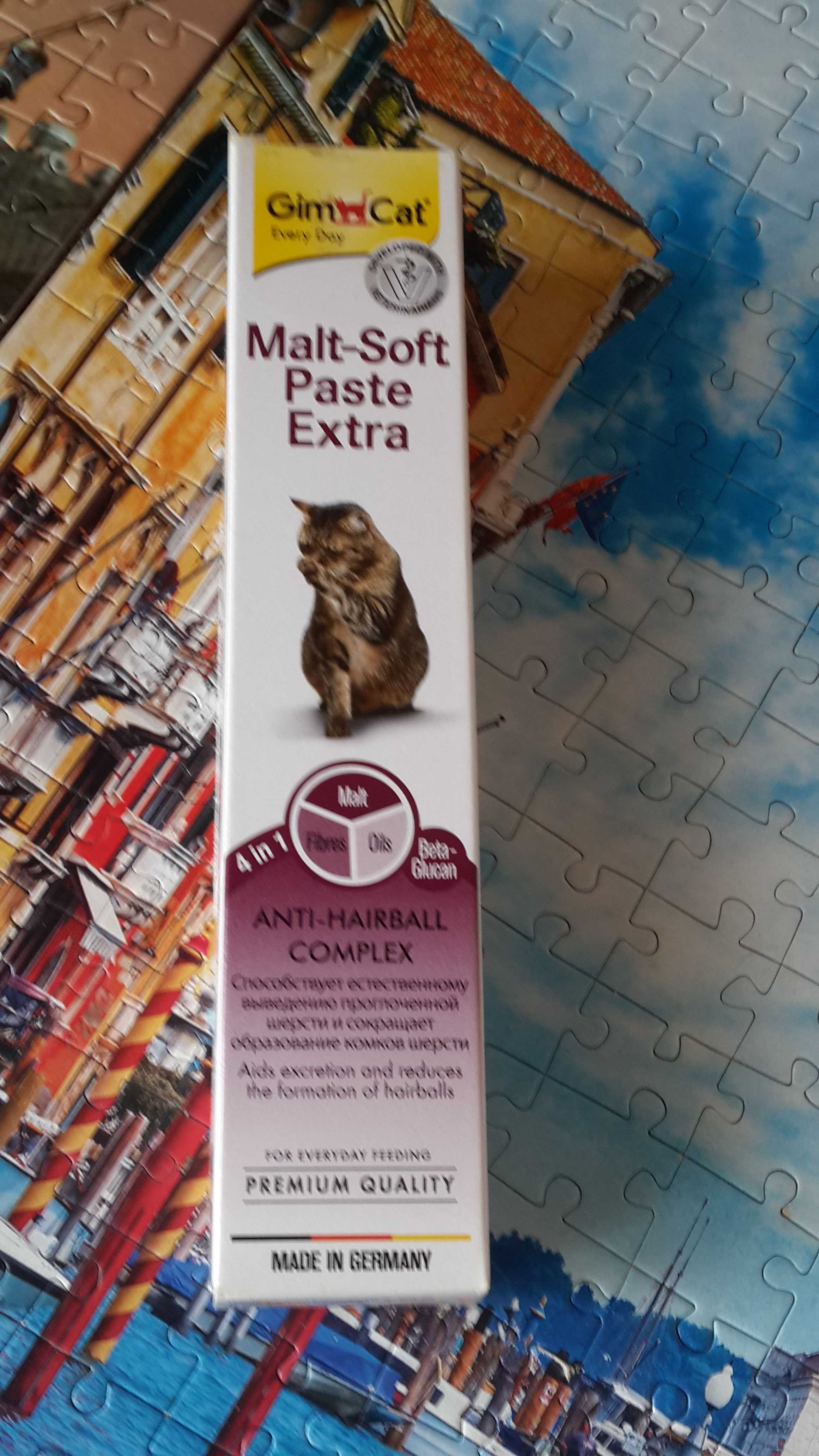 Паста malt - soft extra для котиків виведення шерсткі 4 в 1 велика