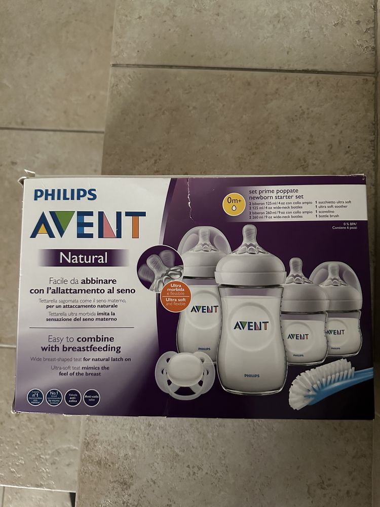 Conjunto biberões e escovilhão Philips