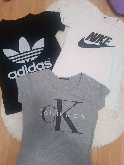 Zestaw koszulek Nike, Adidas, CK