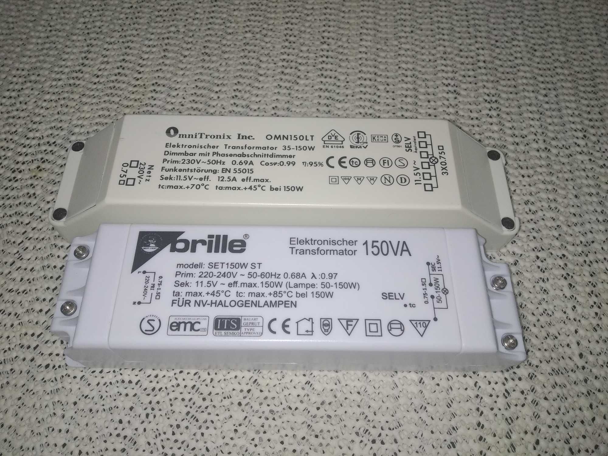 Продам трансформатори понижаючі 150W 11.5v~ Brille та OmniTronix