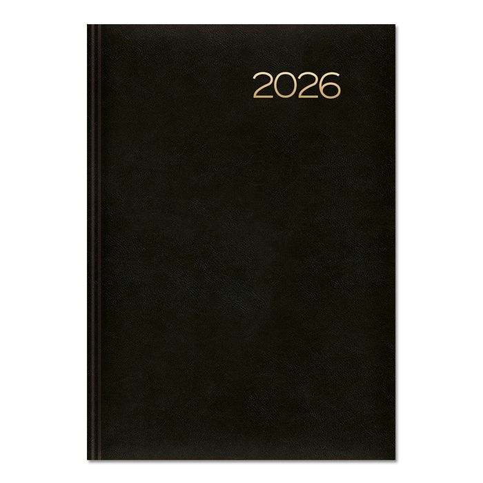 Kalendarz 2026 książkowy A5 dzienny czarny SK2 Sapt