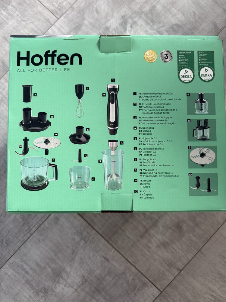 Nowy blender reczny z malakserem 4w1 gwarancja Hoffen
