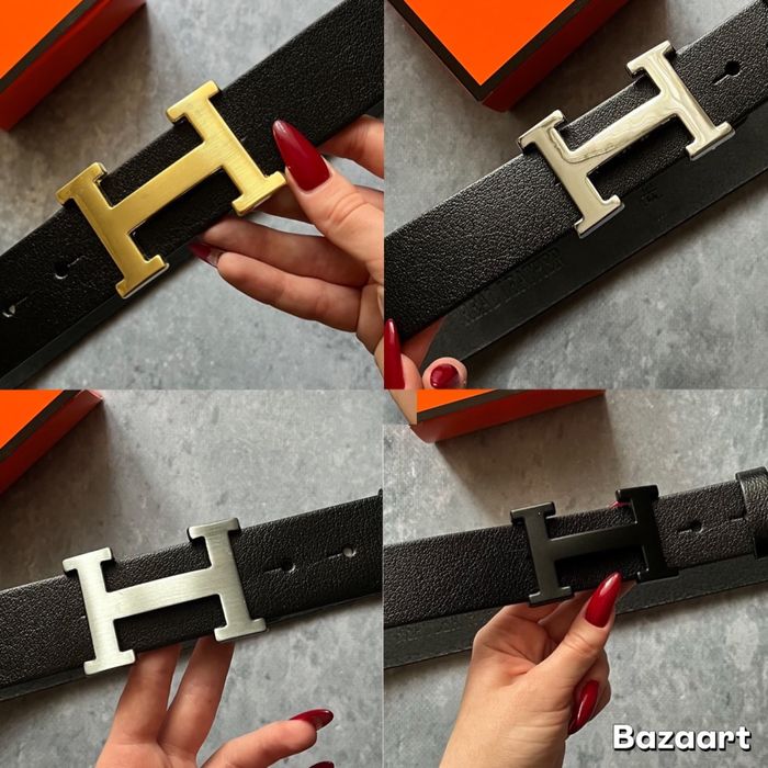 Черный кожаный мужской ремень / Жіночий трендовий модний ремінь