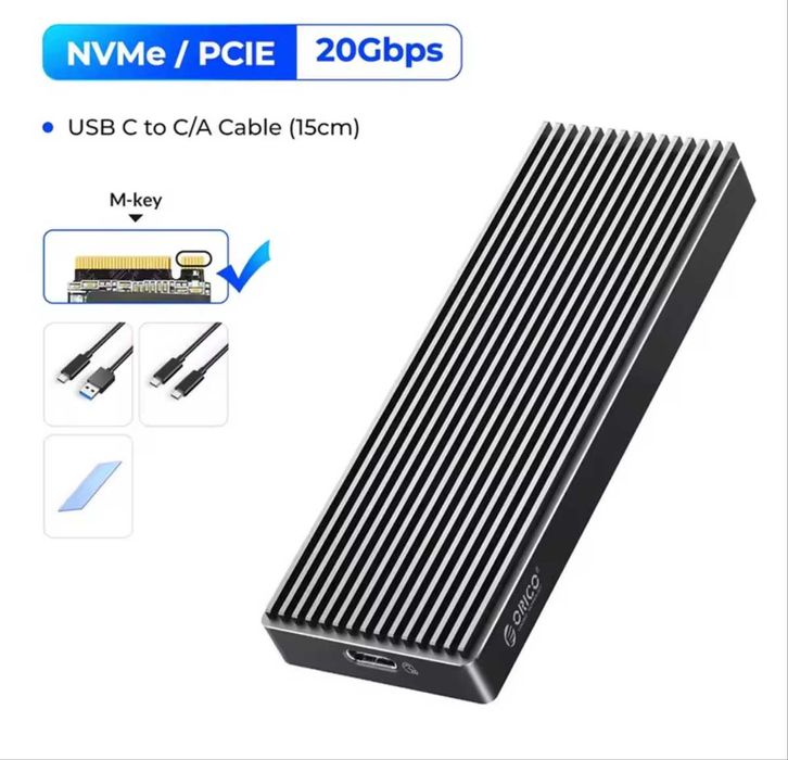 Obudowa dysku nvme z wentylatorem Orico 20gbs