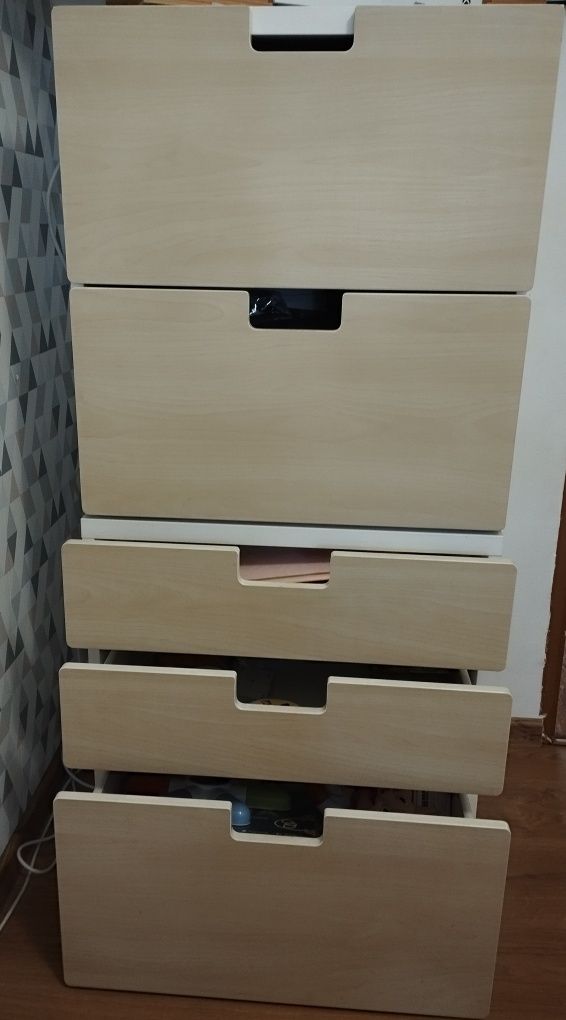 Szafki smastad/stuva Ikea - biały/brzoza