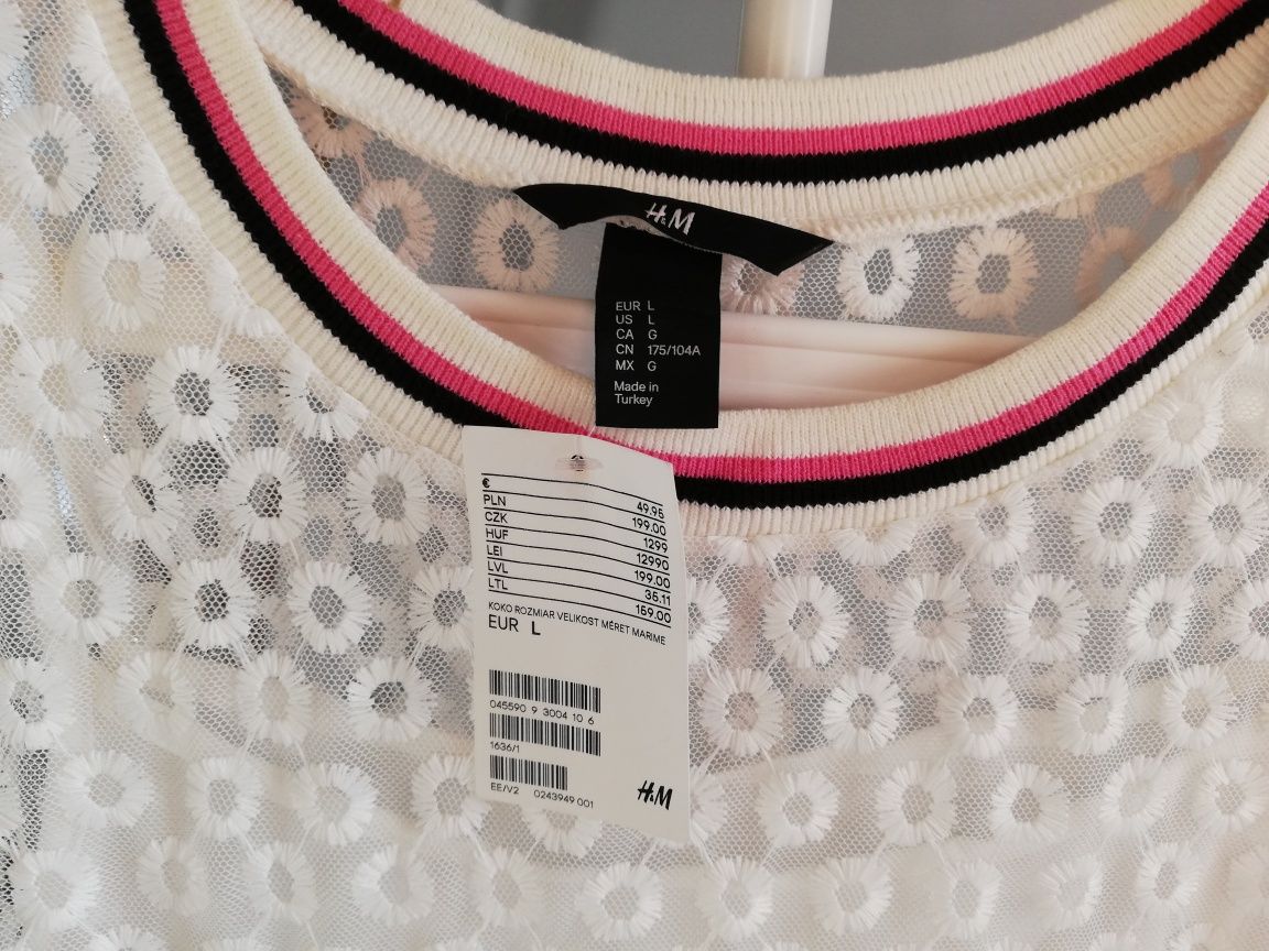 H&M prześliczna sukienka koktajlowa hafty r. L/40