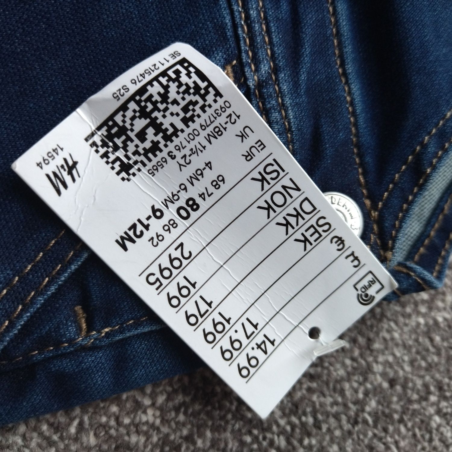 Nowe H&M ogrodniczki jeans 80